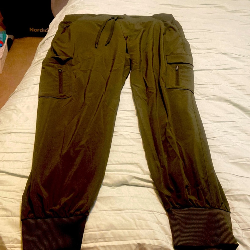 All In Motion olive green lightweight joggers